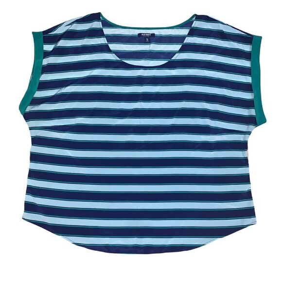 Old Navy Plus Size Striped Scoop Neck Top - Picture 1 of 6